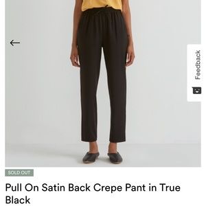Frank and Oak Pull On Satin Pants